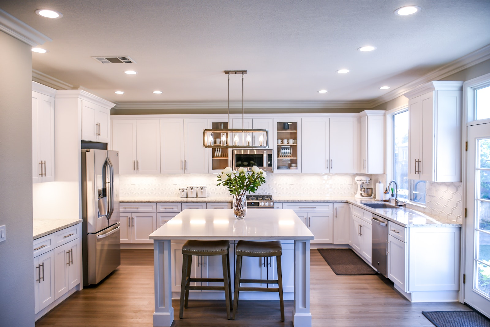 attached kitchen and dining room